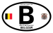 B is Belgium's country code for the Euro oval car sticker