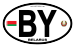 BY is Belarus' country code for the Euro oval car sticker