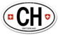 CH is Switzerland's country code for the Euro oval car sticker