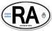 RA is Argentina's country code for the Euro oval car sticker