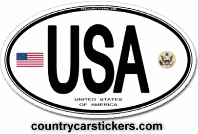 USA Oval Sticker