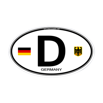 Germany oval car sticker
